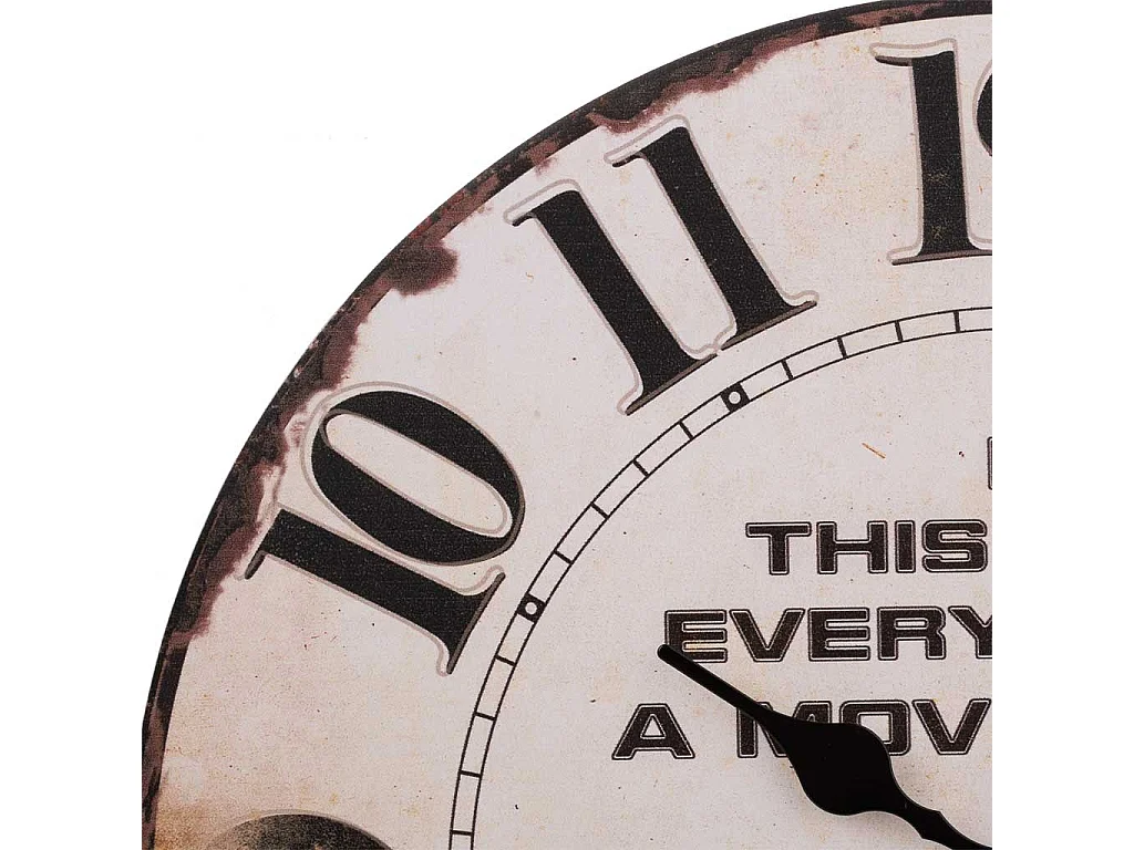 Relógio de parede de madeira branca d34x2