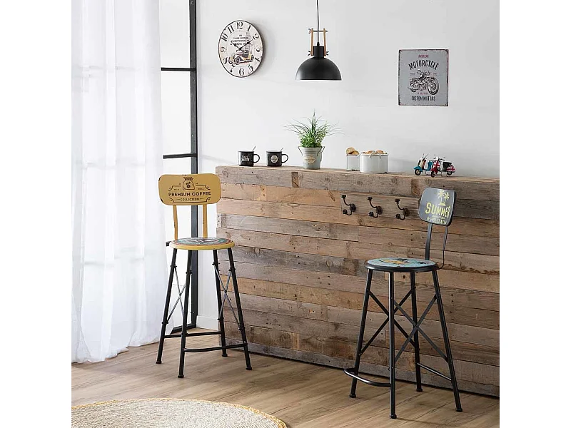 Reloj de pared de madera blanco d34x2