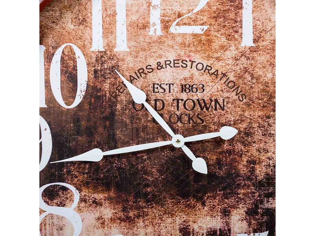 Relógio metálico 80x80x8