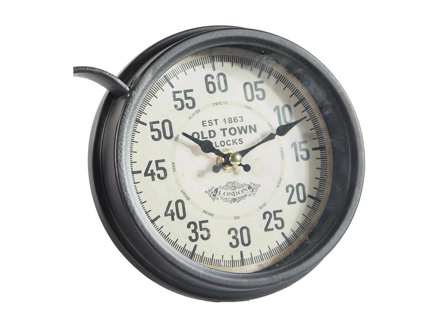 Doble reloj de mesa negro 34x21x15