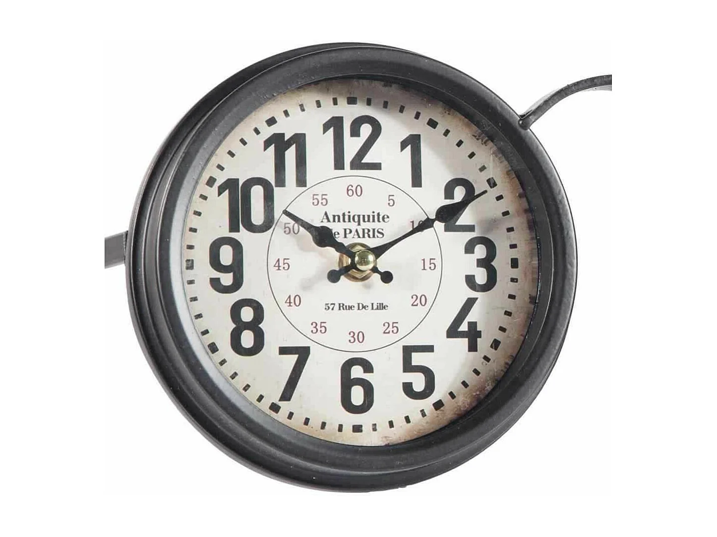 Doble reloj de mesa negro 34x21x15