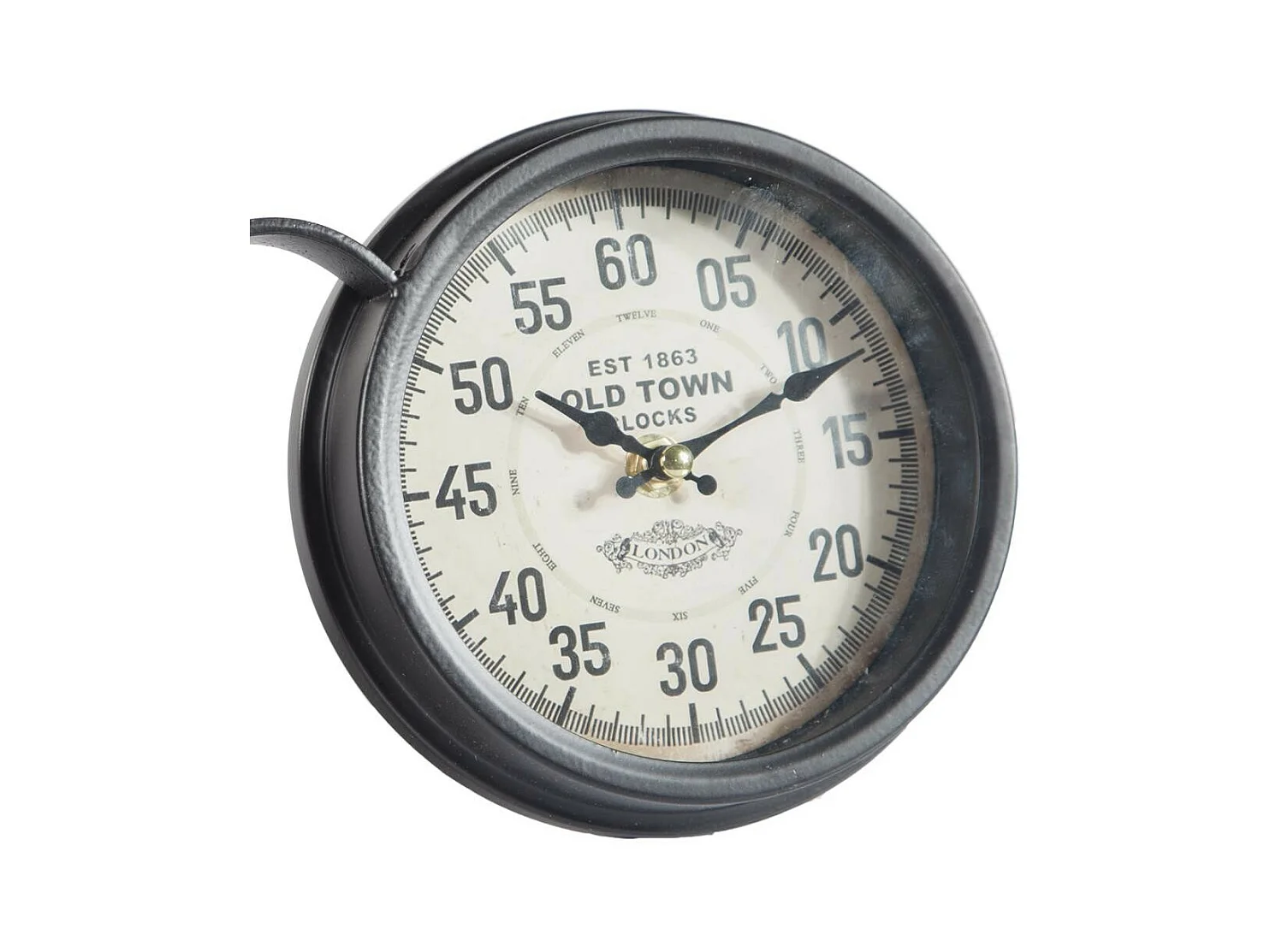 Double horloge de table noire 34x21x15