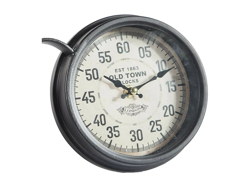 Orologio da tavolo doppio nero 34x21x15