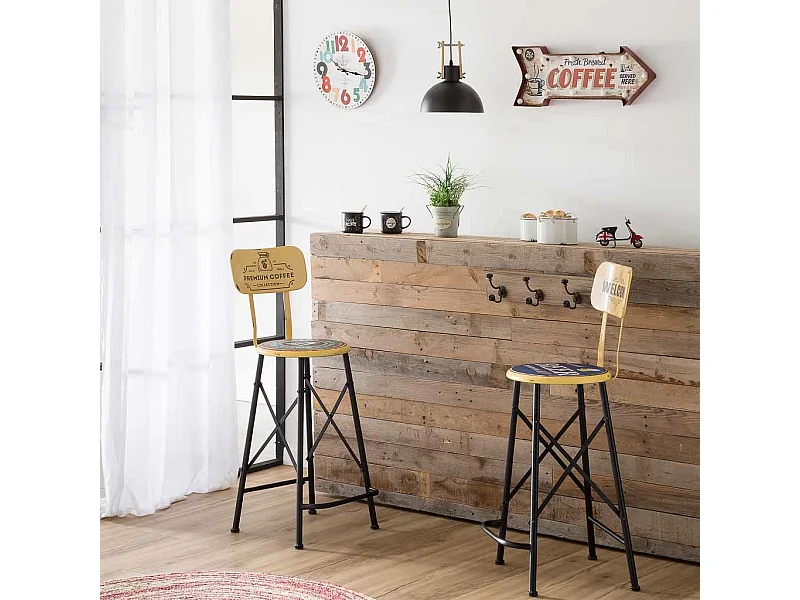 Reloj de pared de madera blanco d34x2