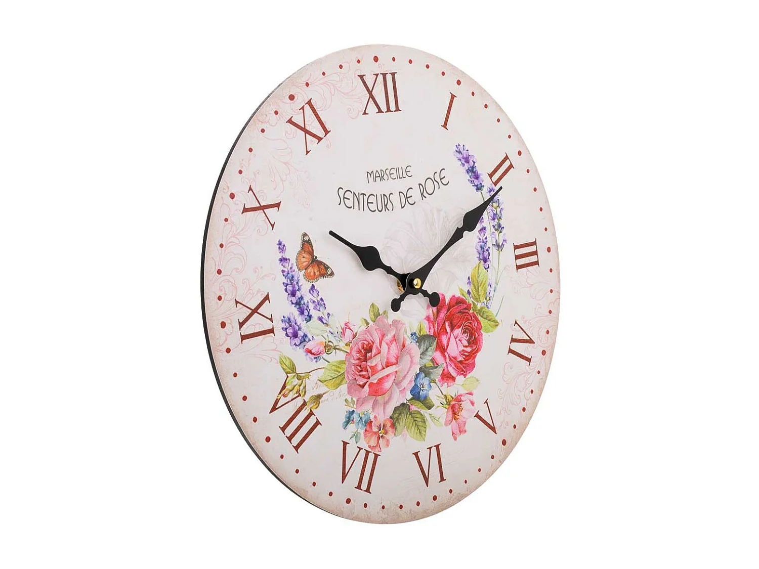 Orologio da parete in legno bianco d34x2h