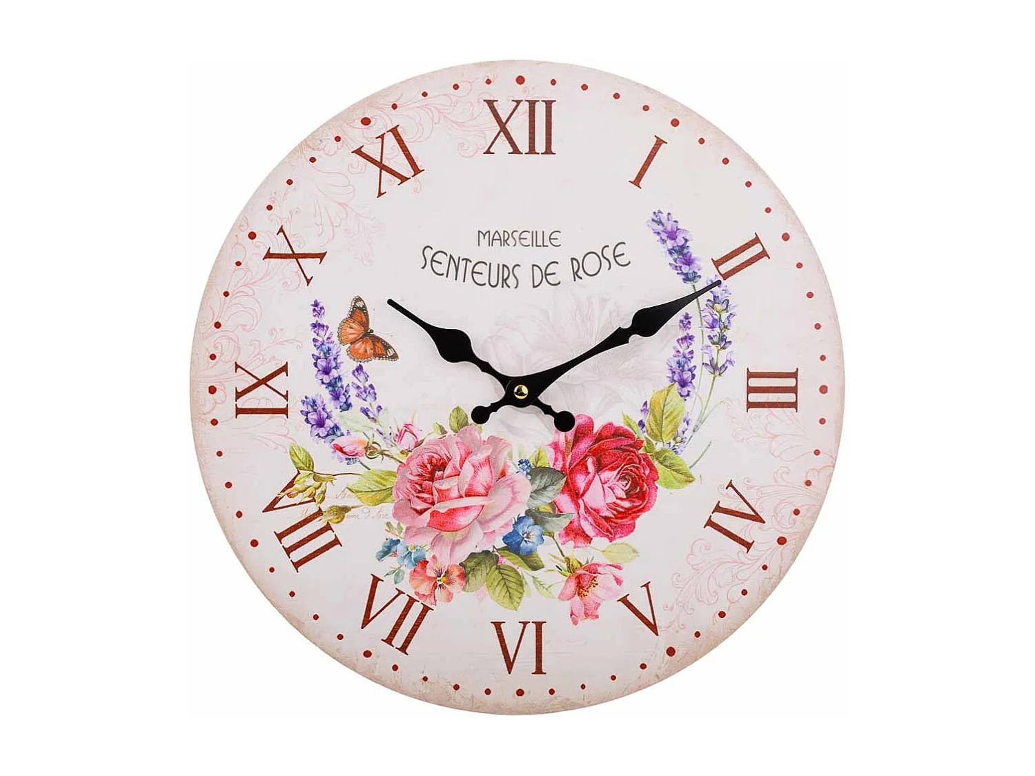 Orologio da parete in legno bianco d34x2h