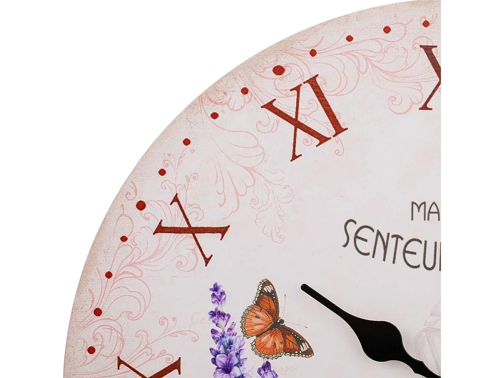 Orologio da parete in legno bianco d34x2h