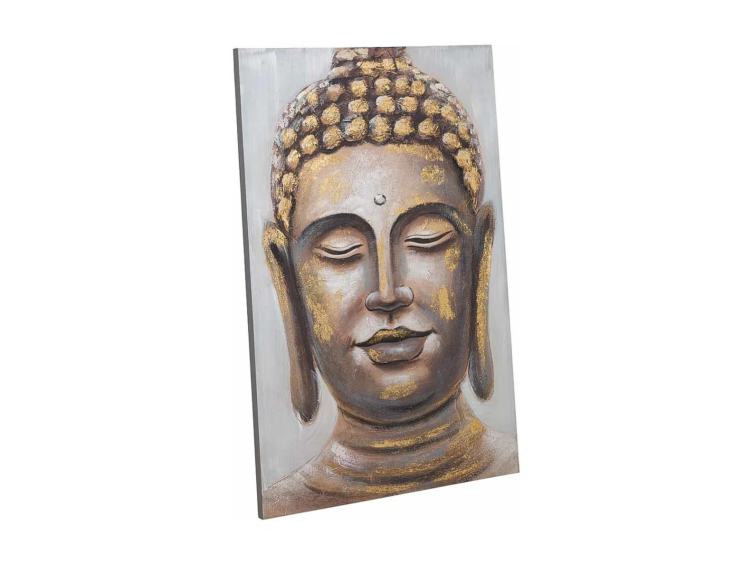 Cuadro pintado a mano con relieve oro 80x120x3