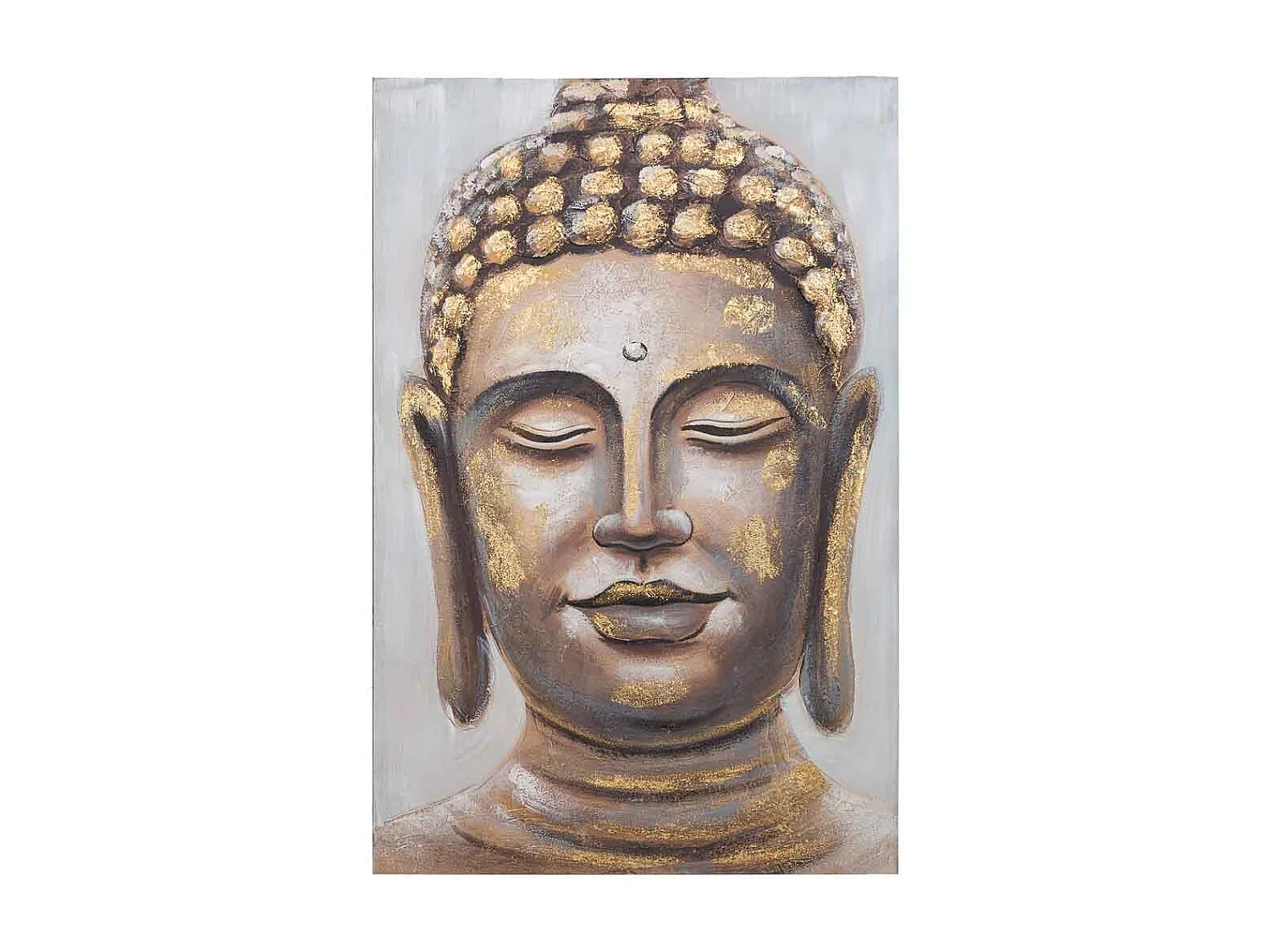 Cuadro pintado a mano con relieve oro 80x120x3