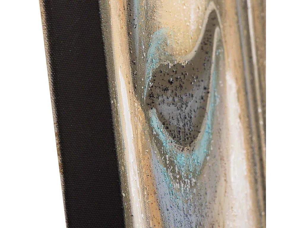 Pintura pintada à mão com relevo azul 80x120x3