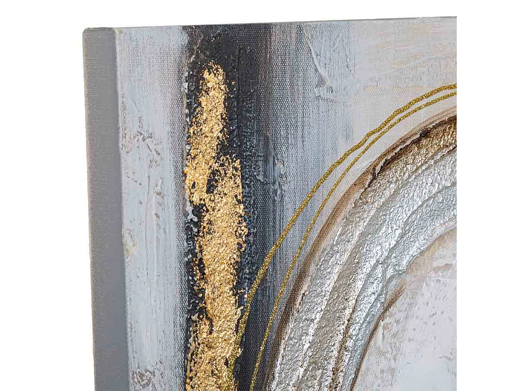 Handgemaltes Bild mit grauem Relief 50x100x3h cm