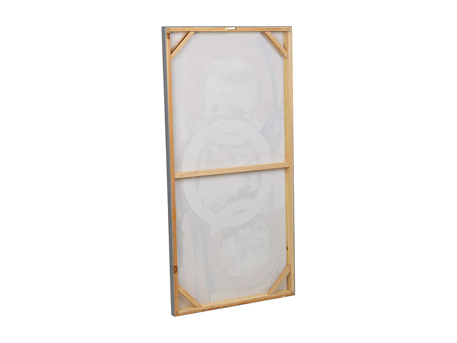 Cuadro pintado a mano con relieve gris 50x100x3h cm