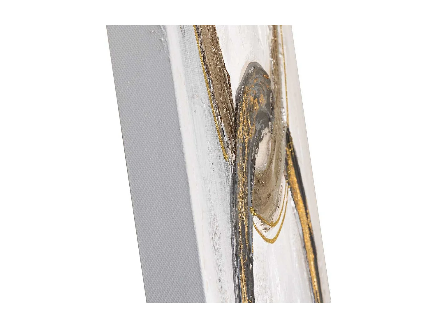 Cuadro pintado a mano con relieve gris 50x100x3h cm