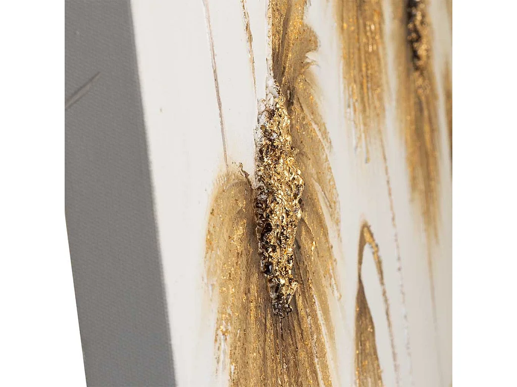 Cuadro pintado a mano con relieve oro 50x150x3