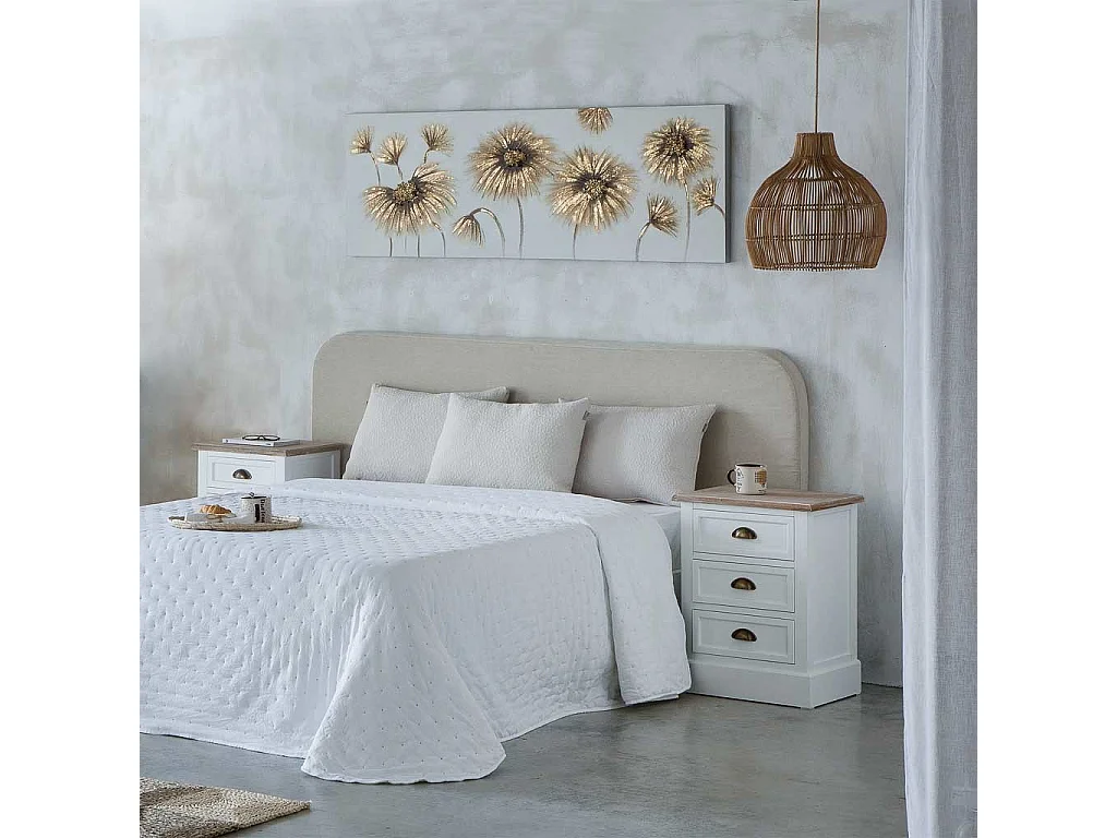 Pintura pintada à mão com relevo dourado 50x150x3