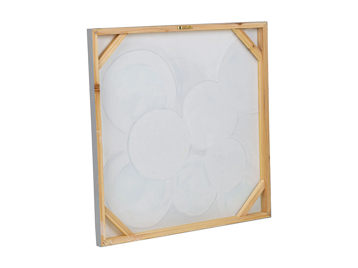 Cuadro pintado a mano con relieve azul 60x60x3