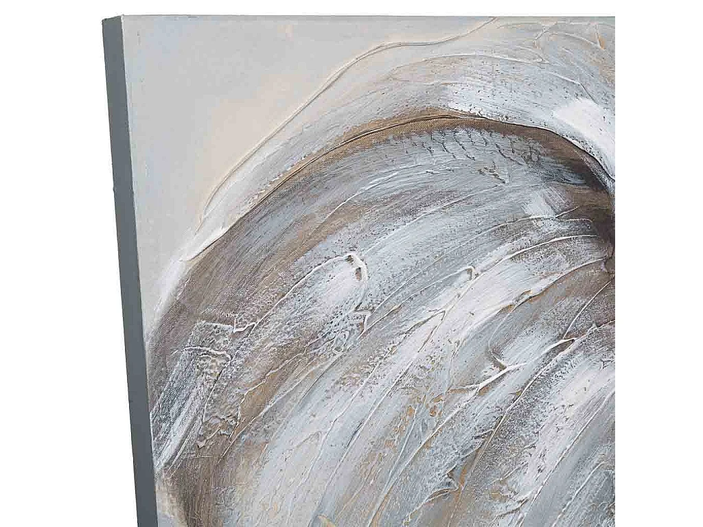 Handgemaltes GemÃ¤lde mit grauem Relief 100x100x3h cm