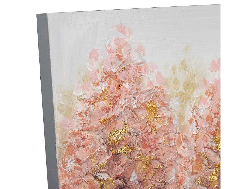 Cuadro pintado a mano con relieve marrón 60x60x3