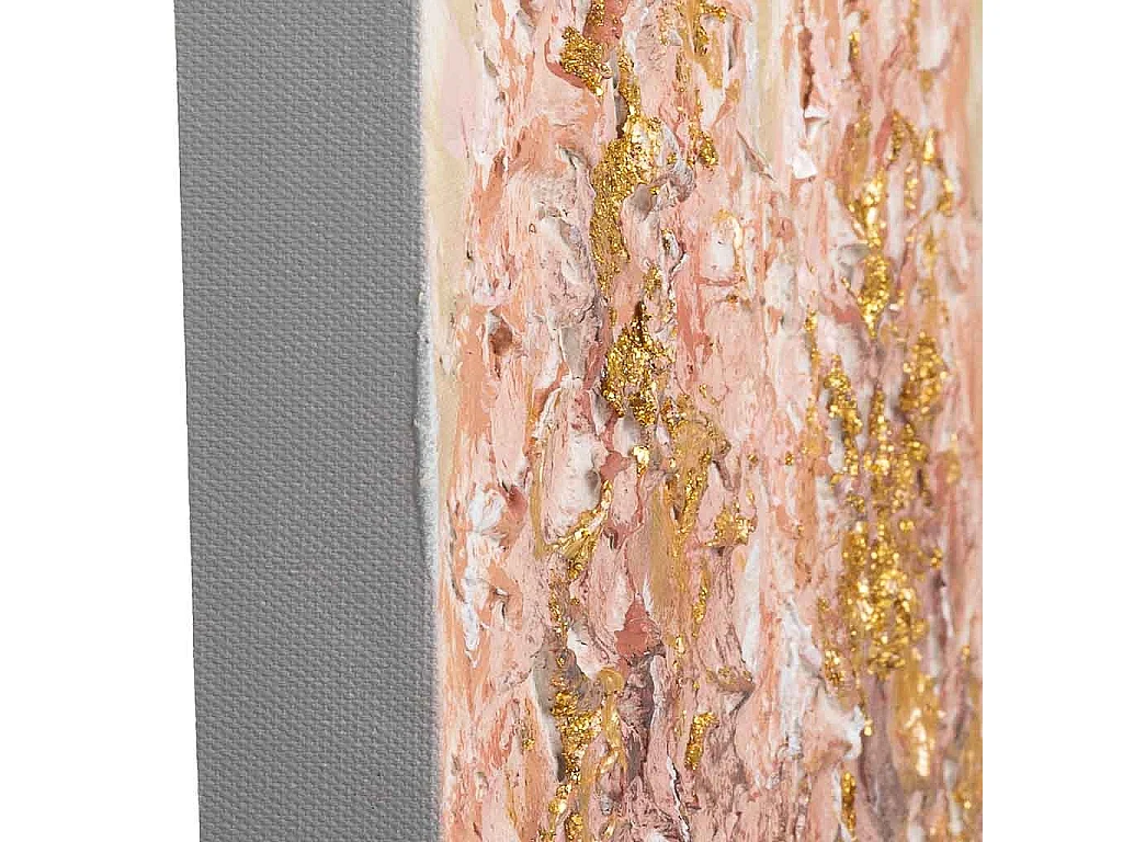 Cuadro pintado a mano con relieve marrón 60x60x3