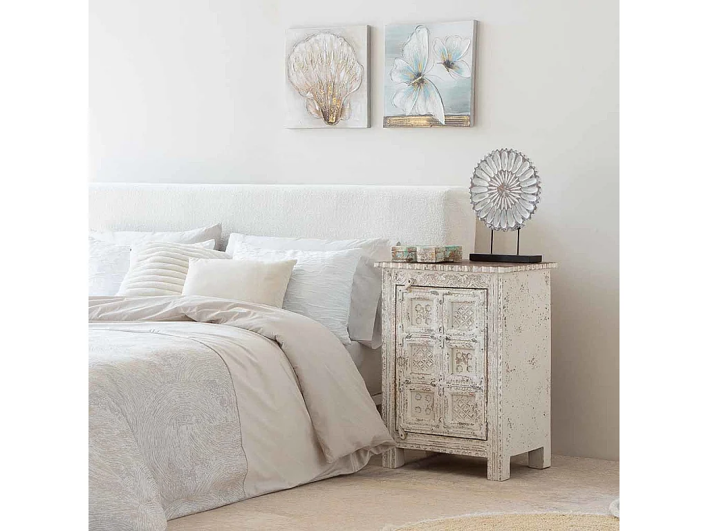 Cuadro pintado a mano con relieve gris 40x40x2.5