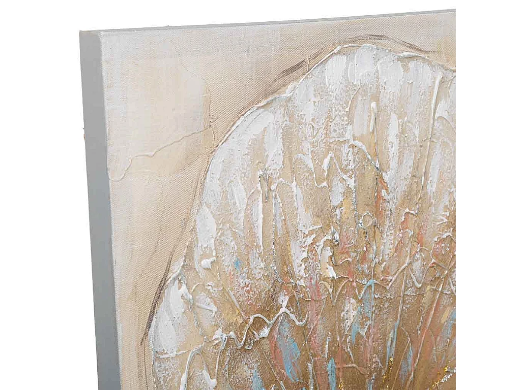 Cuadro pintado a mano con relieve gris 40x40x2.5