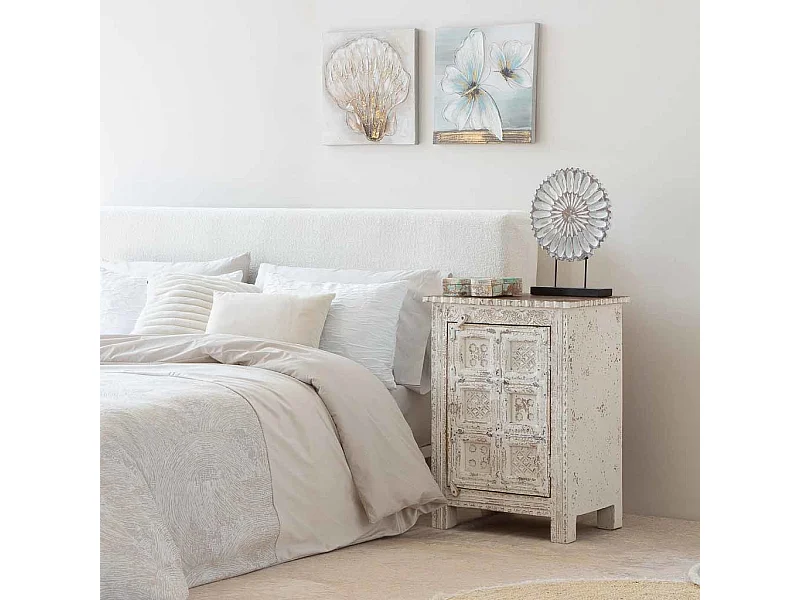 Quadro dipinto a mano con rilievo grigio 40x40x2,5h