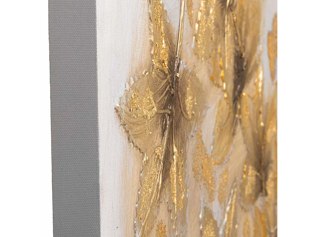 Tableau peint à la main avec relief or 60x60x3h