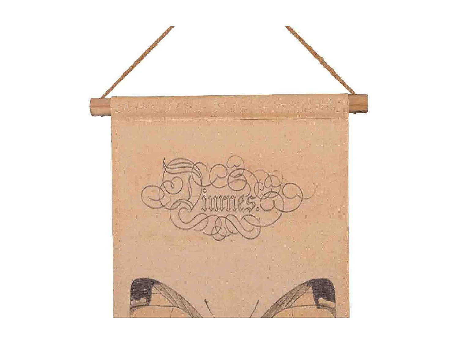 Lienzo pergamino de lino impreso 38x157x2,5