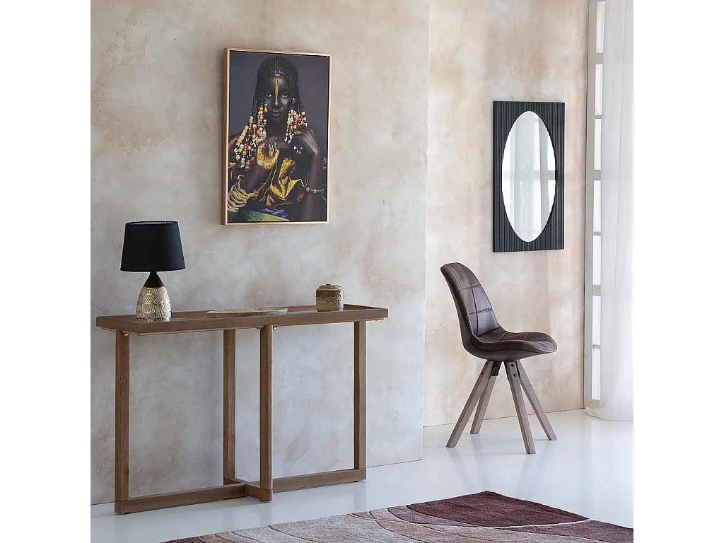 Cuadro pintado a mano con relieve negro 52.5 x72.5x3h cm