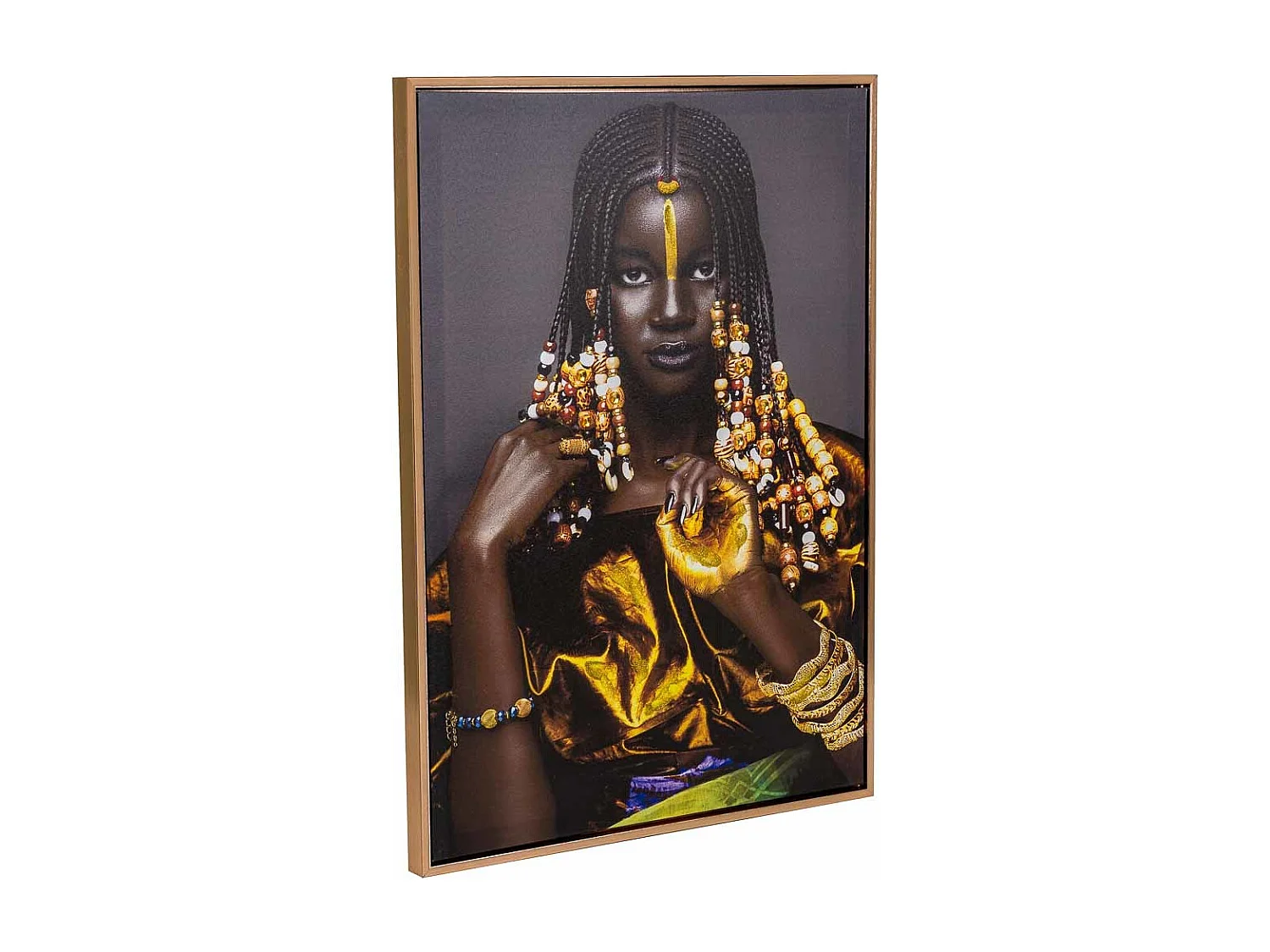 Pintura pintada à mão com relevo preto 52,5 x 72,5 x 3h cm