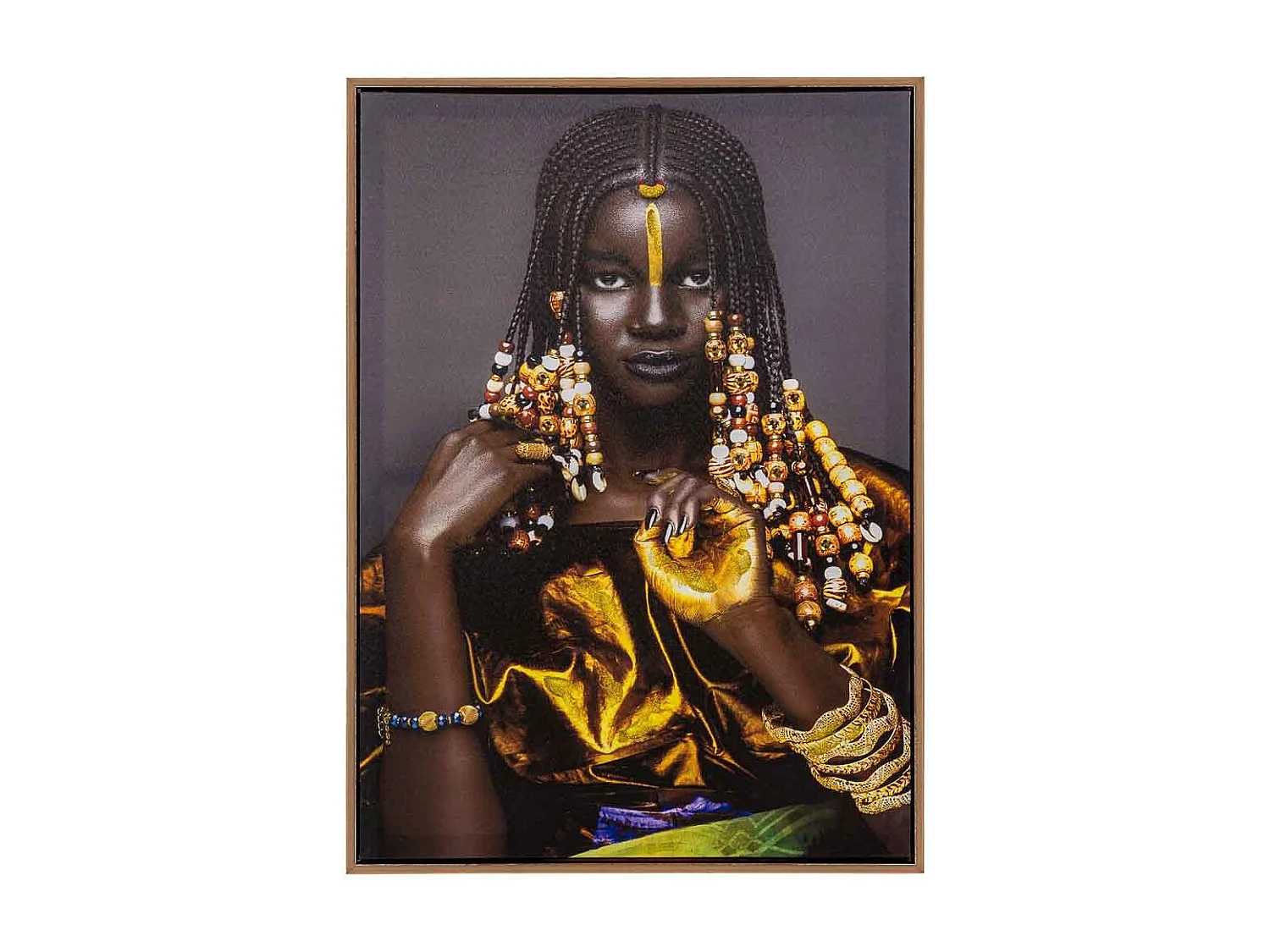 Pintura pintada à mão com relevo preto 52,5 x 72,5 x 3h cm