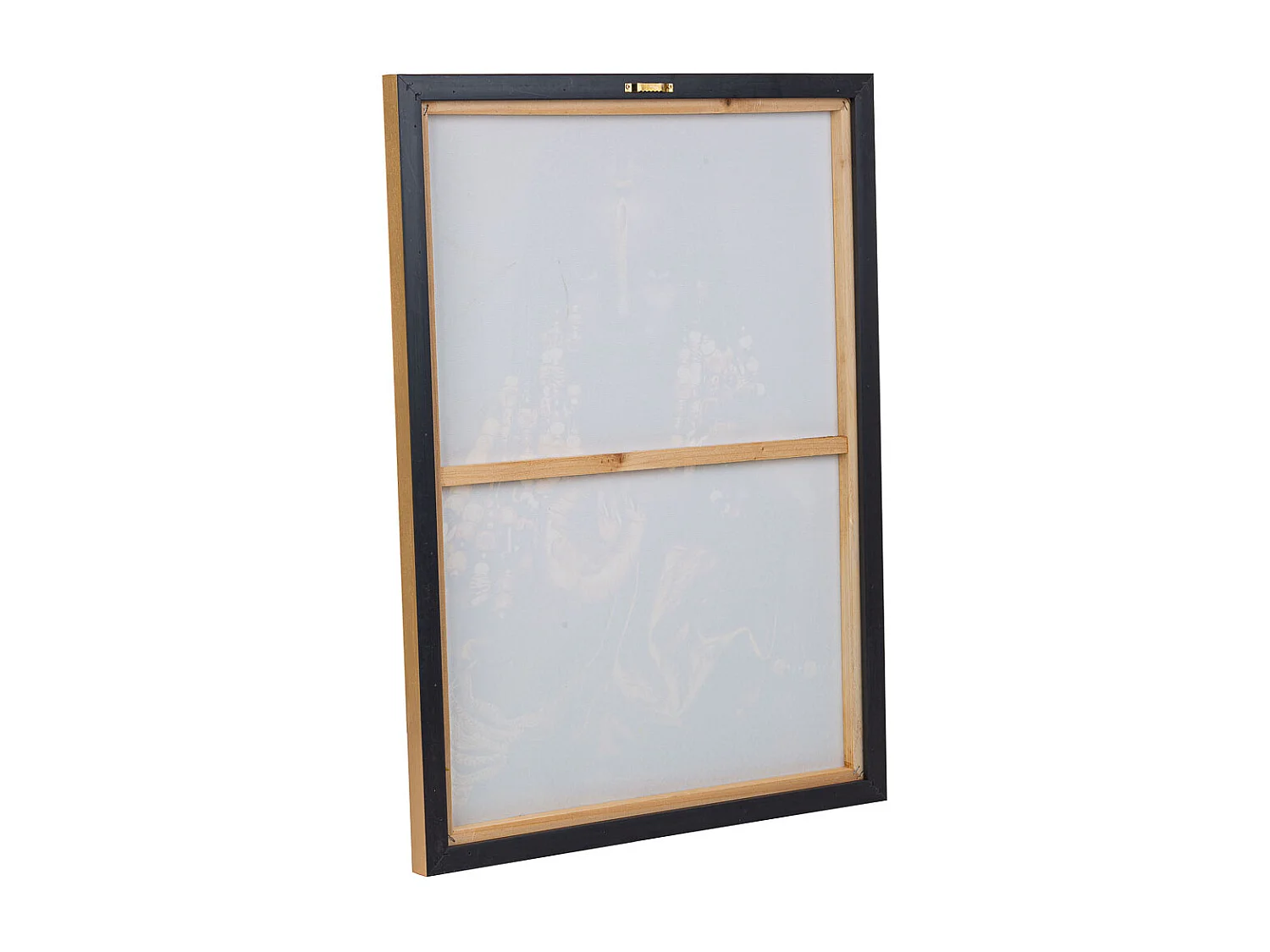 Pintura pintada à mão com relevo preto 52,5 x 72,5 x 3h cm