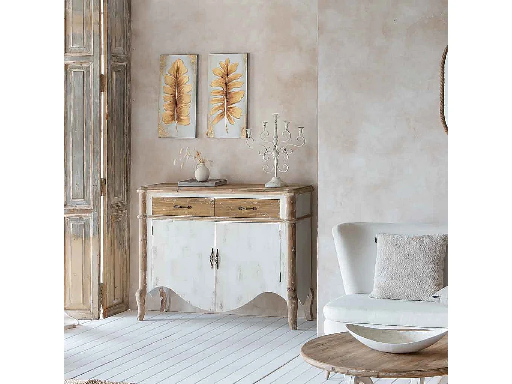 Quadro dipinto a mano con rilievo oro 30x60x2,5h