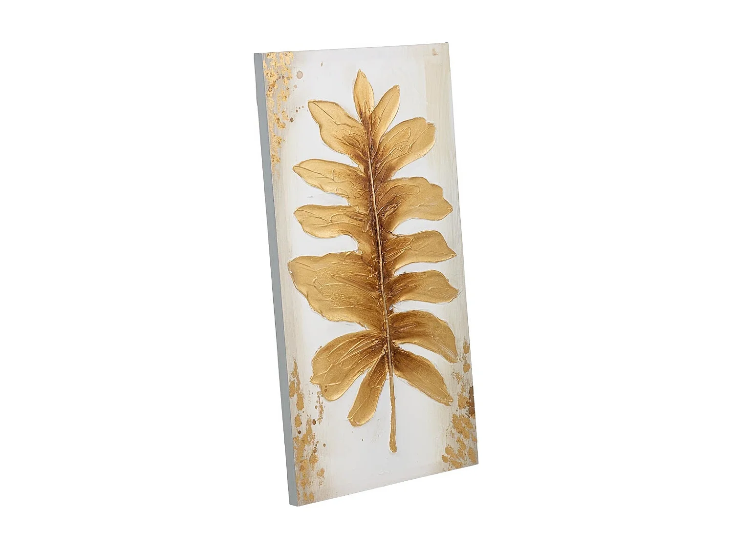 Quadro dipinto a mano con rilievo oro 30x60x2,5h