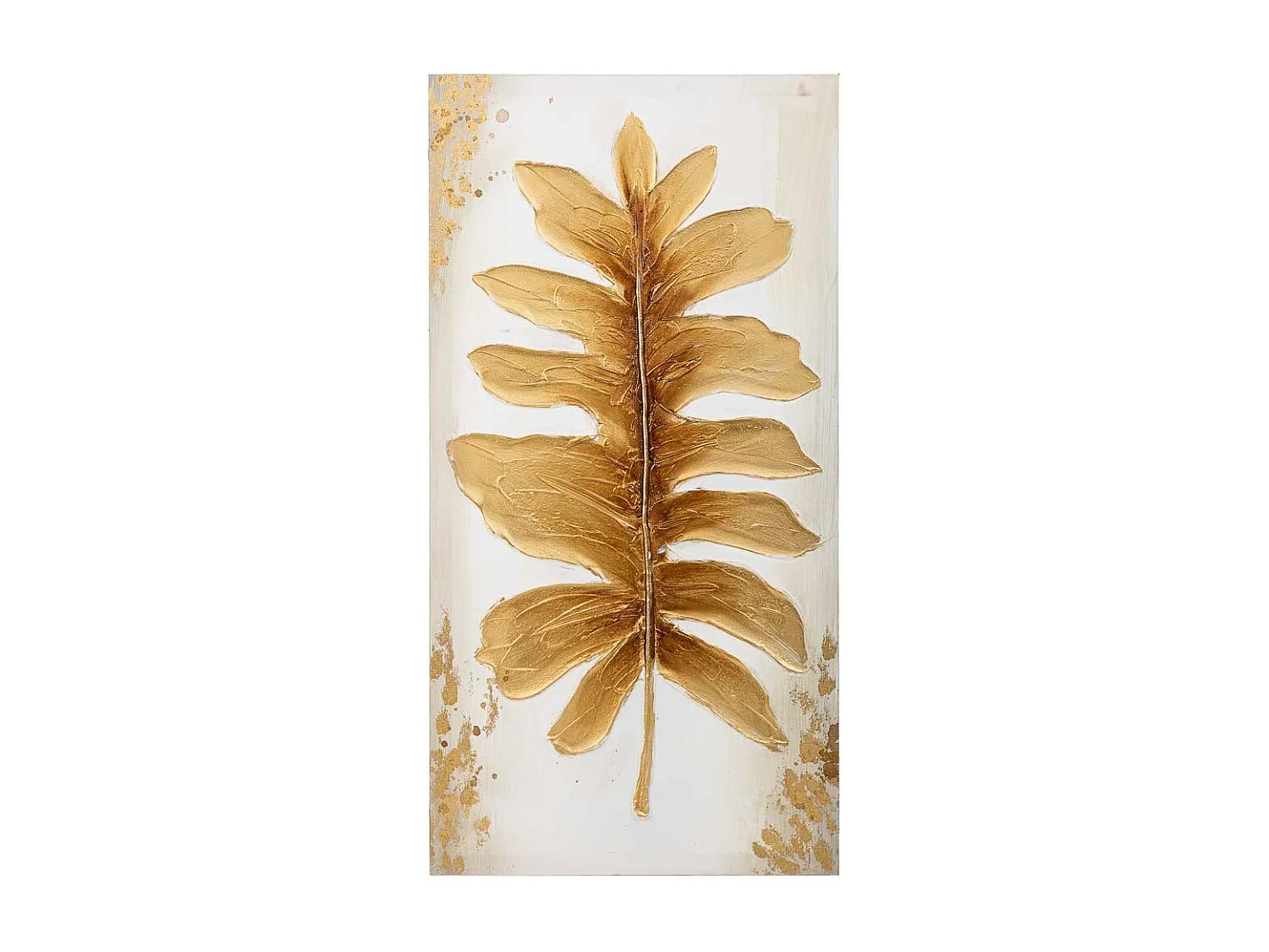 Pintura pintada à mão com relevo dourado 30x60x2,5