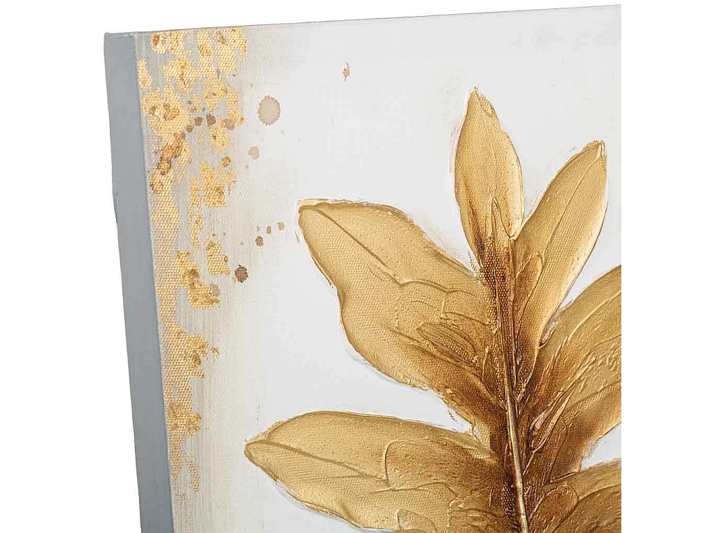 Pintura pintada à mão com relevo dourado 30x60x2,5