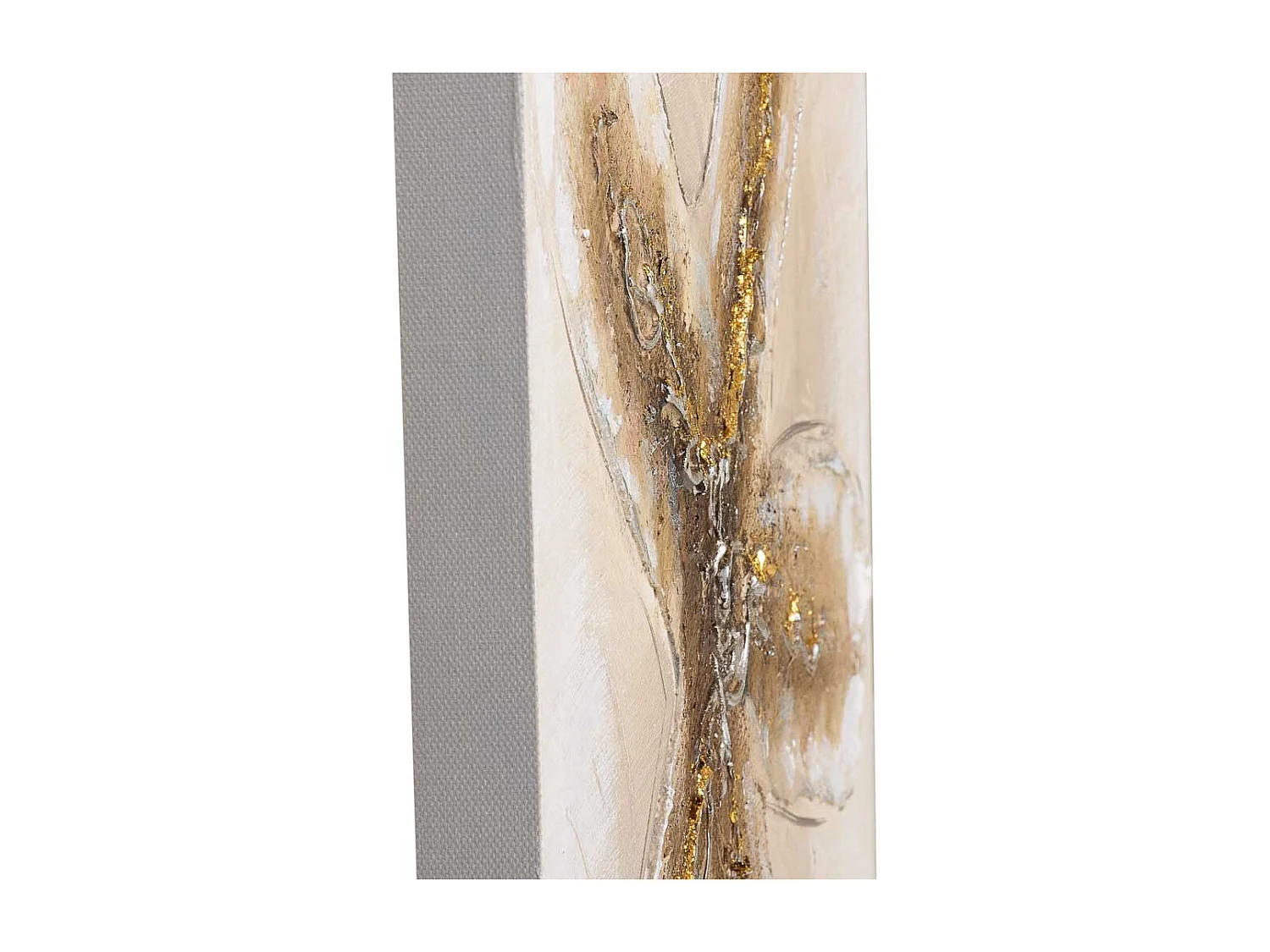 Cuadro pintado a mano con relieve marrón 40x40x2.5