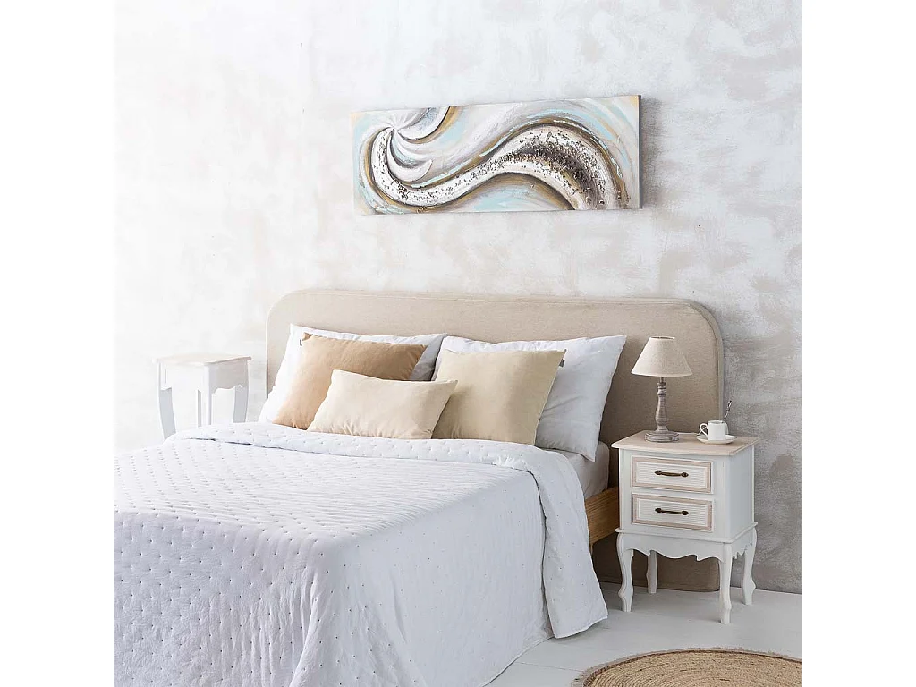 Pintura pintada à mão com relevo multicolorido 40x120x3a cm