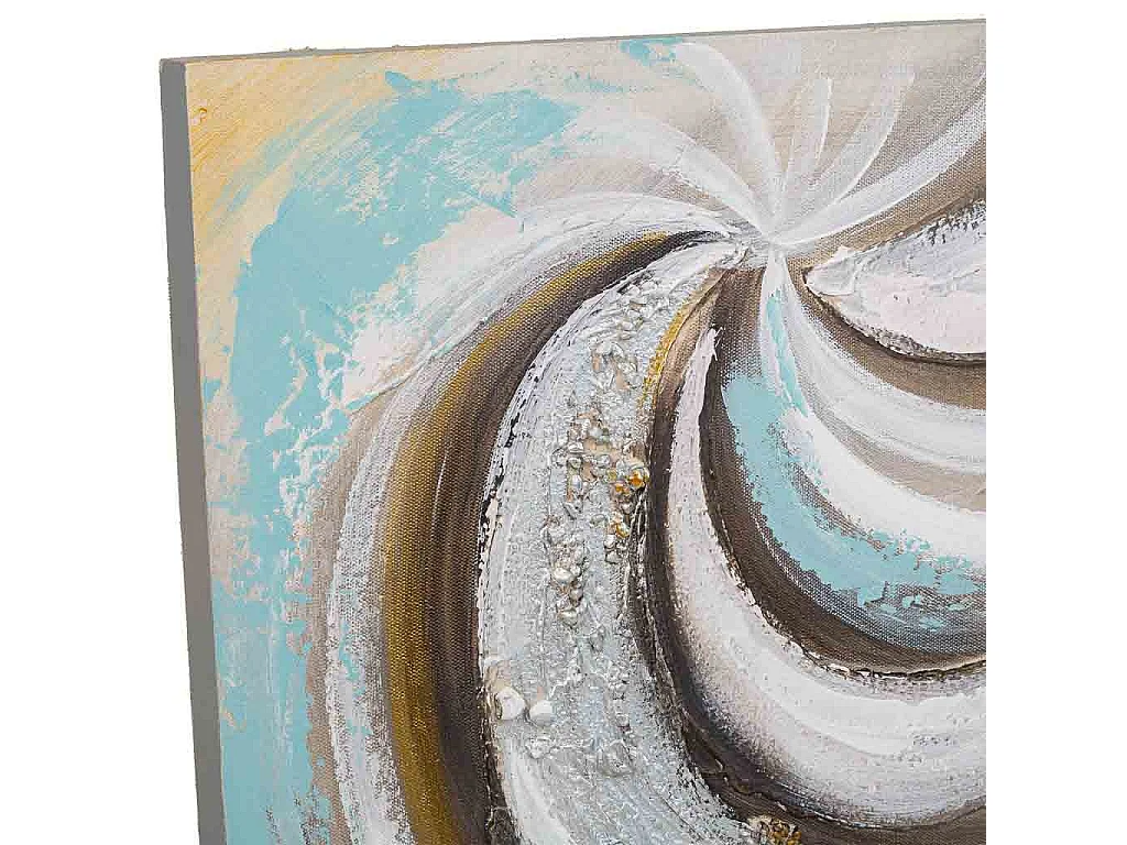 Pintura pintada à mão com relevo multicolorido 40x120x3a cm