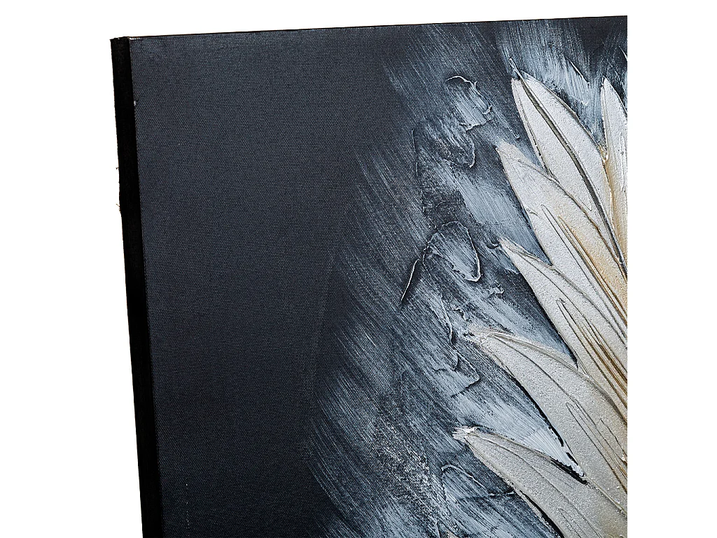 Pintura pintada à mão com relevo preto 60x90x3