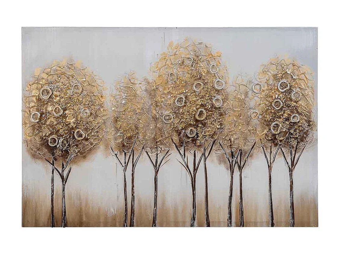 Handgemaltes Gemälde mit Goldrelief 60x90x3h cm