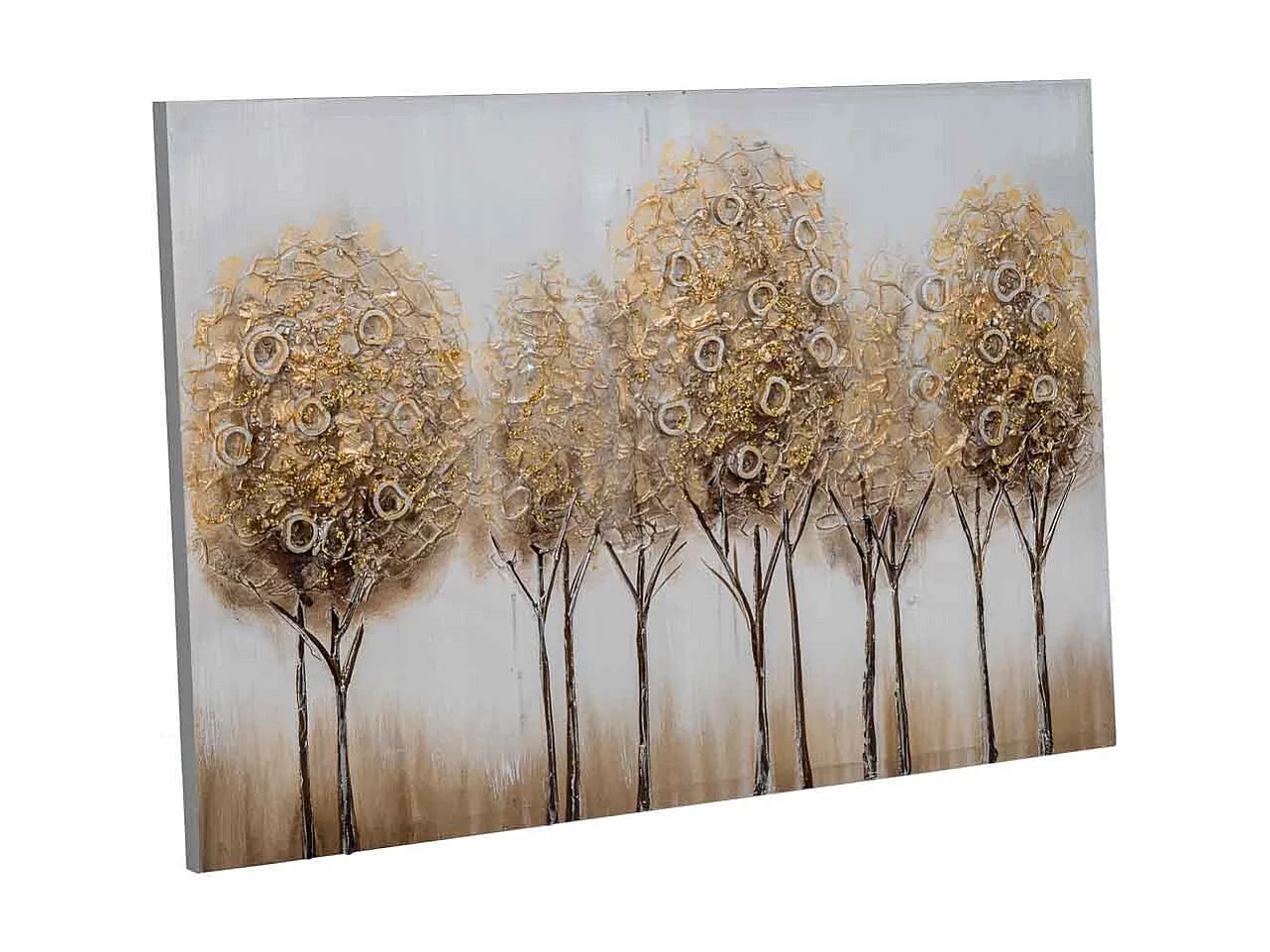 Handgemaltes GemÃ¤lde mit Goldrelief 60x90x3h cm