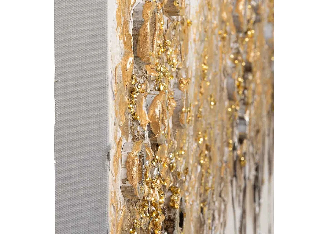 Handgemaltes GemÃ¤lde mit Goldrelief 60x90x3h cm