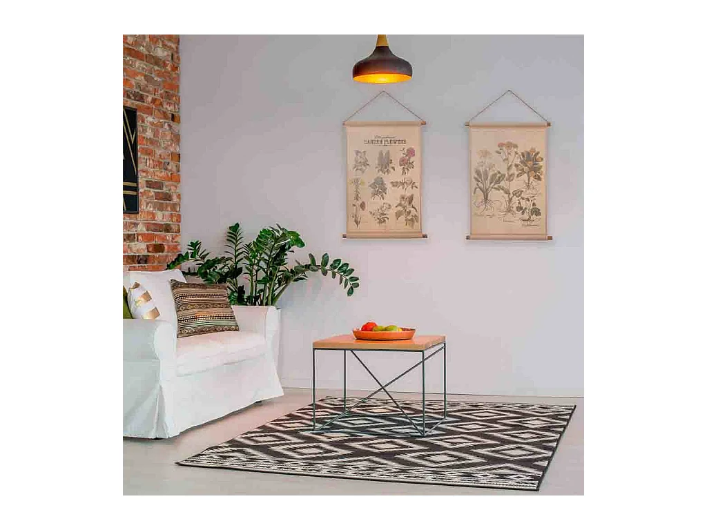 Toile de lin parcheminée imprimée 55x75x2,5