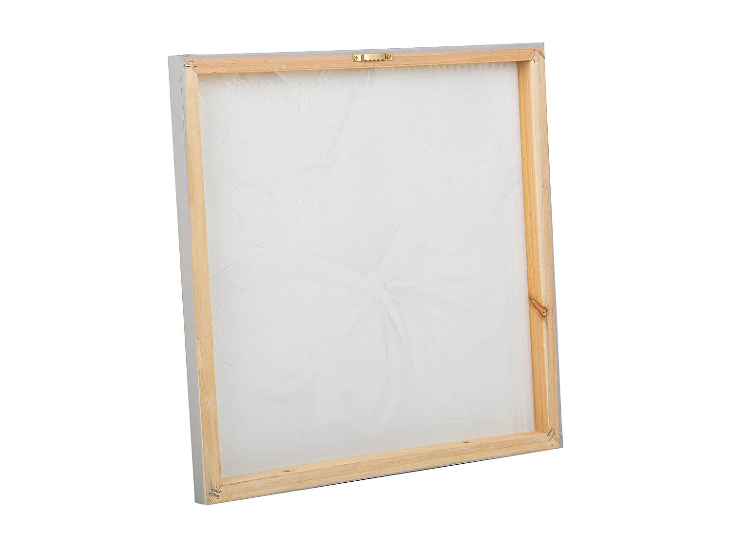 Quadro dipinto a mano con rilievo bianco 40x40x2,5h