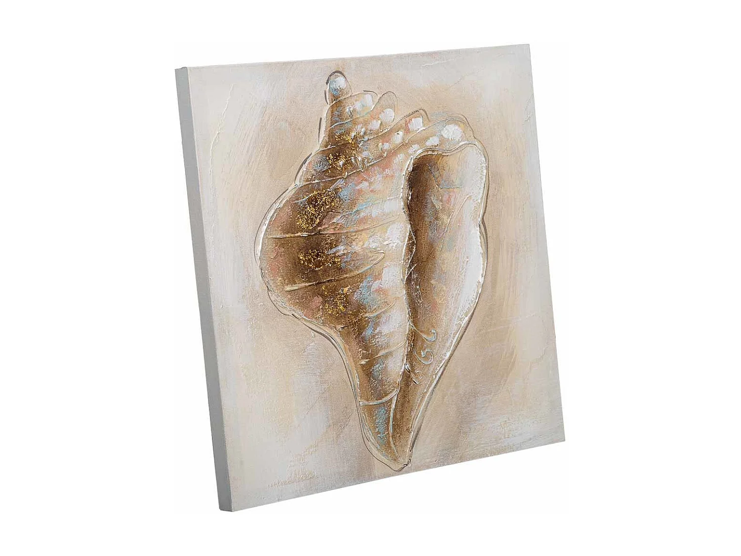 Handgemaltes GemÃ¤lde mit grauem Relief 40x40x2,5h cm