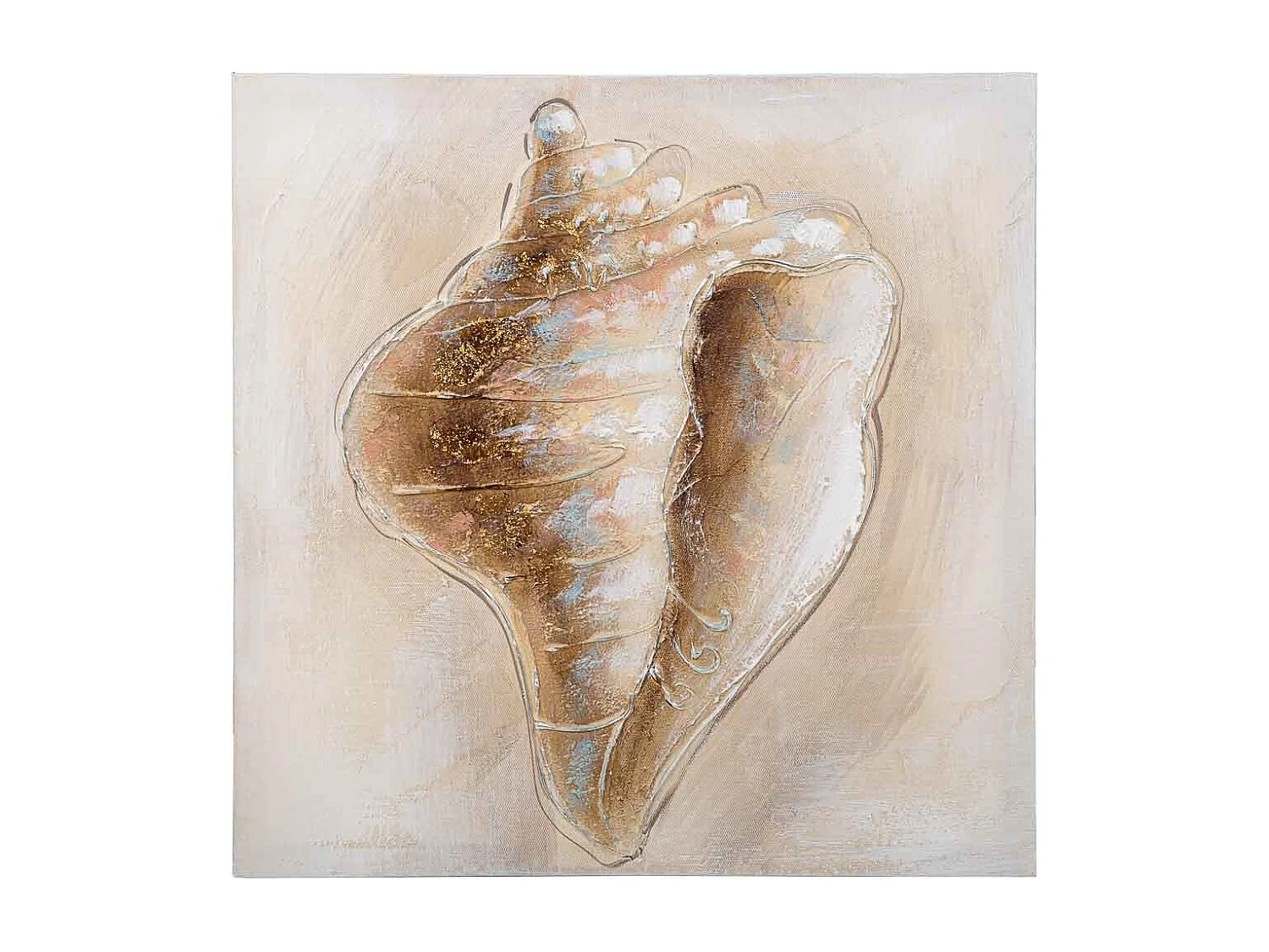 Cuadro pintado a mano con relieve gris 40x40x2.5