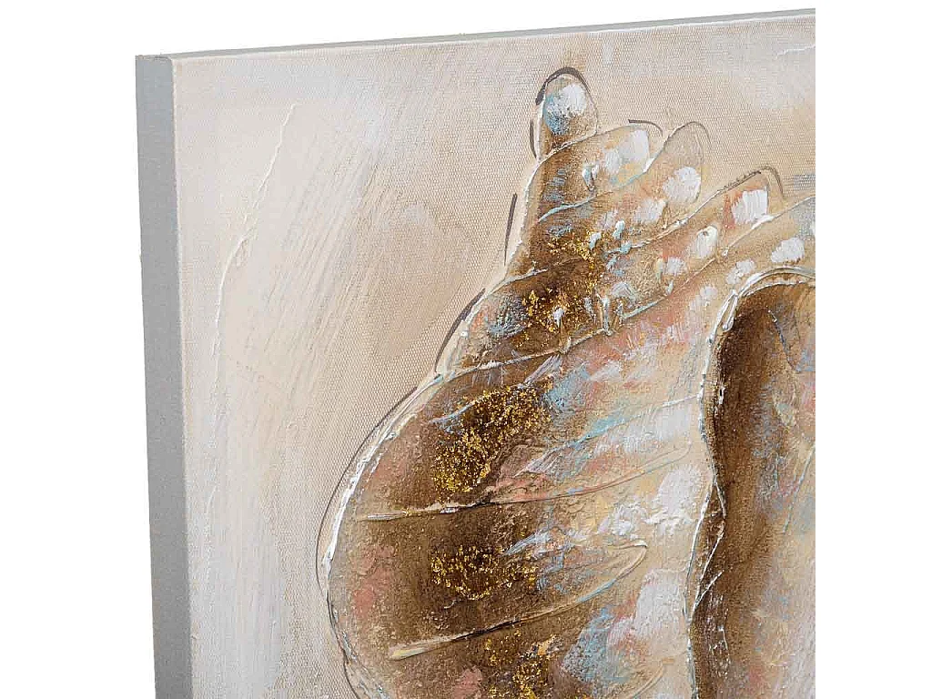 Cuadro pintado a mano con relieve gris 40x40x2.5