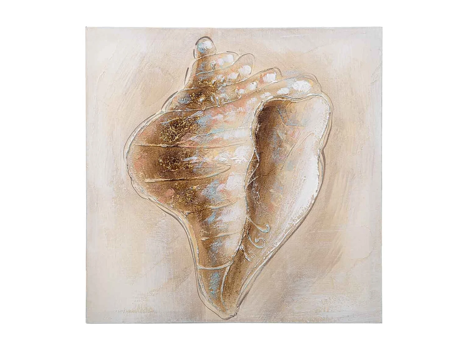 Cuadro pintado a mano con relieve gris 40x40x2.5