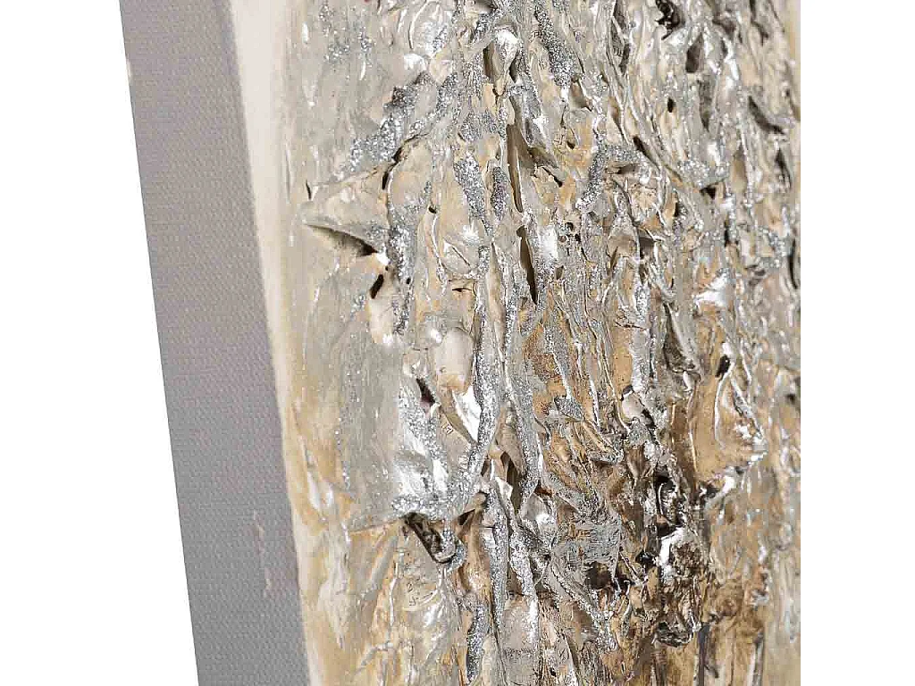 Pintura pintada à mão com relevo cinza 50x60x2,5